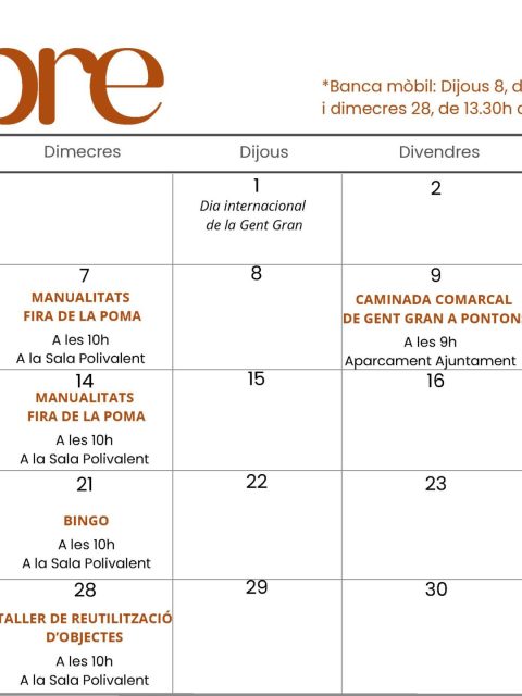 calendari octubre 26